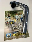 BULTACO LOBITO 75,125,175, MK 6, MK7 ymk 8,EXHAUST ELBOW NEW, CHROME.