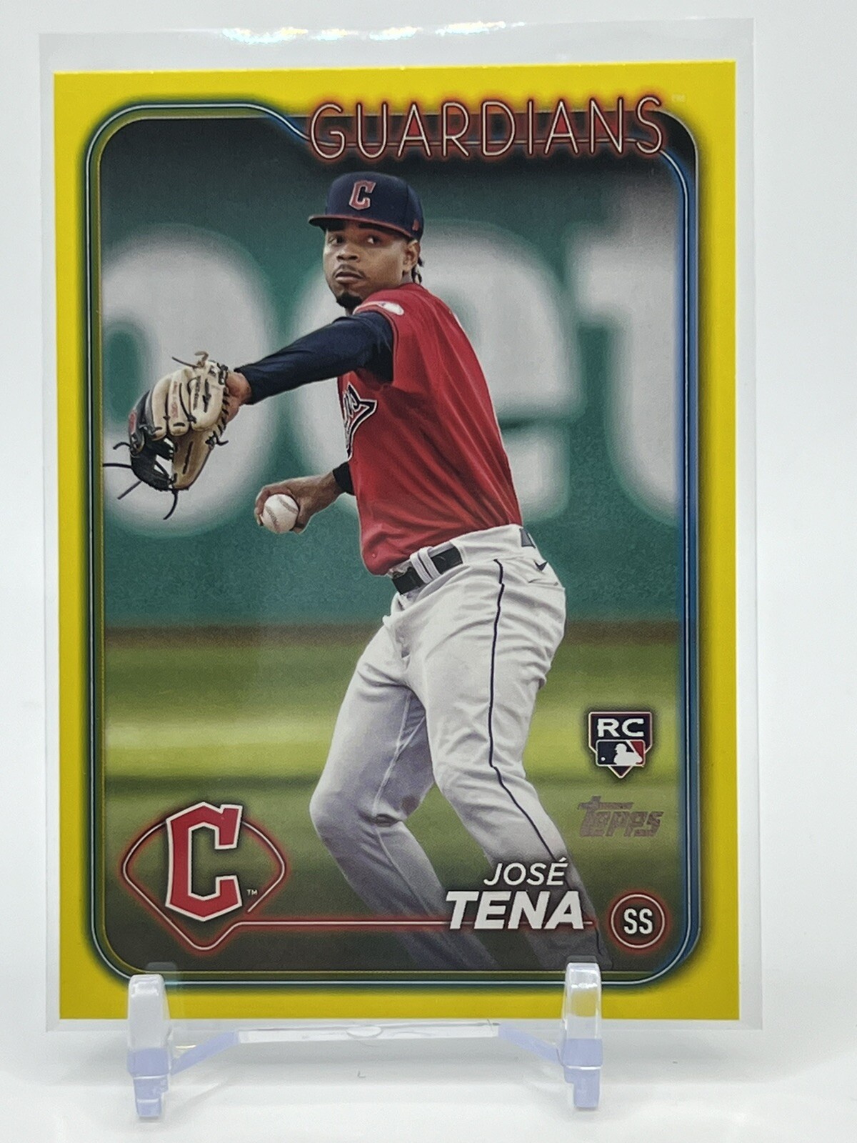 Jose Tena 2024 Topps Series 2 Yellow Rookie RC #678 Cleveland Guardians