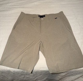 Travis Matthews Pantaloncini Golf Elasticizzati Logo Beige Uomo 34W