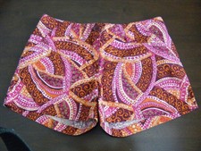 New York Company Womens Manhattan Chino Print Shorts Pockets Size 2