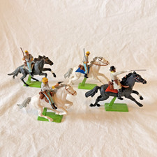 Vintage 1971 Britains Deetail Confederate Cavalry Lot of 4 1:32