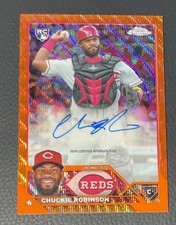 2023 Topps Chrome Chuckie Robinson Orange Wave Rc Auto /25!