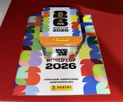 2026 FIFA World Cup Soft Cover Album + 709/980 Stickers + Amazon collectors tin