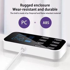 8 Port KFZ USB Ladeger&auml;t Auto Schnellladeger&auml;t Zigarettenanz&uuml;nder LED Display