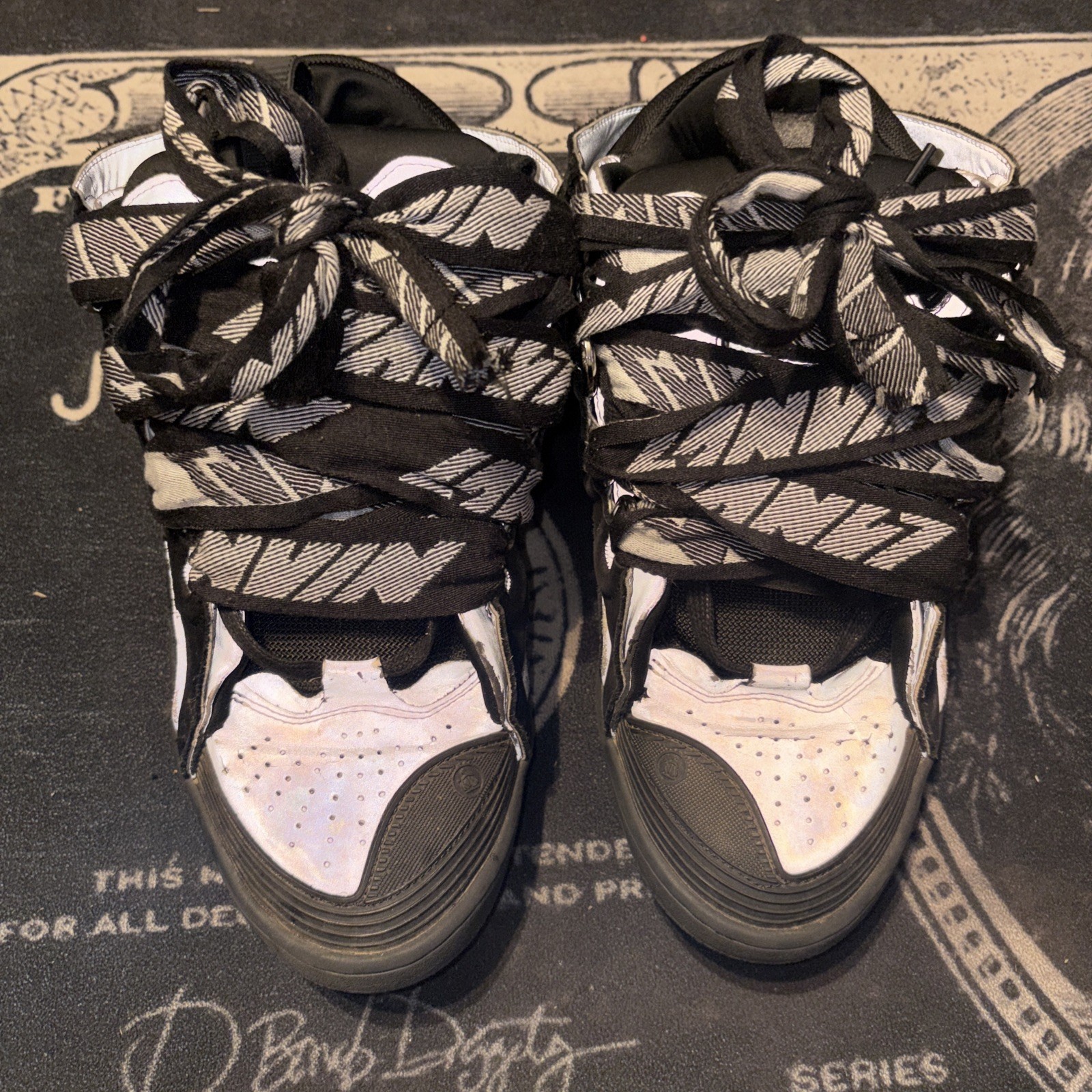 Lanvin Curb Sneakers 'Black Grey Reflective ’ Men US Size 10 (NO BOX)