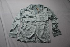 Skims Women's Woven Shine Long Sleep Two-Piece Set DH3 Frost Medium NWT