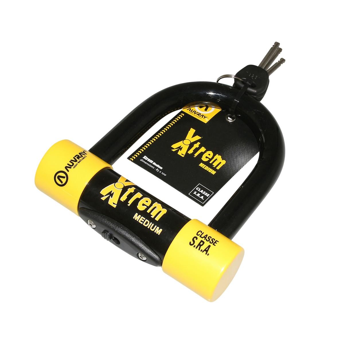 Antivol U Auvray Xtrem moyen 85x100mm classe SRA pour scooter