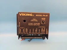Viking Electronics PA-30 30 Watt Telecom Paging Amplifier Loud Ringer Black