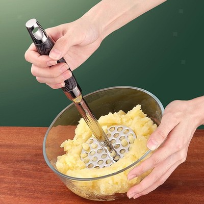 Kartoffelstampfer, manuelle Presse, Holzgriff, Handstampfer für Erbsen,