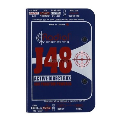 J48 Mono DI Box Active Direct Box for Rock Electric Guitar Bass Clone+LOGO