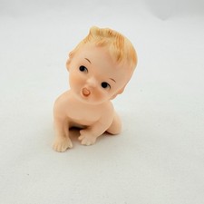 KELVIN'S Baby Figurine Crawling with Blue Diaper Blonde Hair Vintage