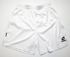 LOTTO 90s VINTAGE SPORTS TRAINING GYM FOOTBALL WHITE SHORTS LOTTO MENS L LARGE