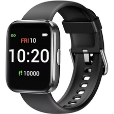 Letsfit Smartwatch Fitness Tracker with Blood Oxygen Saturation - Black