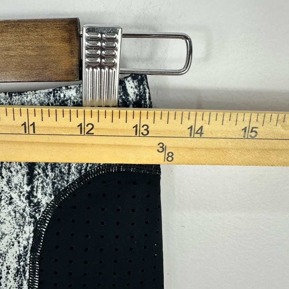 Lululemon Water Sweat 2 Swim Short Black White Print Mesh Panel Hybrid Beach - Image 2 of 4