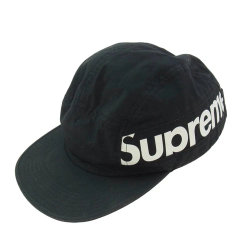 Casquette de camp panneau latéral Supreme 18AW logo noir occasion LIFE 0