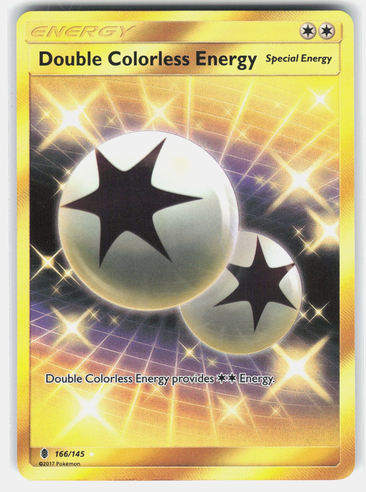 Double Colorless Energy (Secret) 166/145 Pokemon SM - Guardians Rising Holofo...