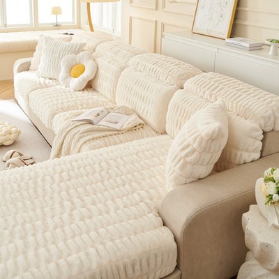 Hochelastischer Plüsch-Sofa-Bezug Kinder Haustiere Möbelschutz