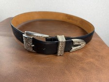 Brighton Museum Collection Roman Belt Black Leather Medium 43403 1995