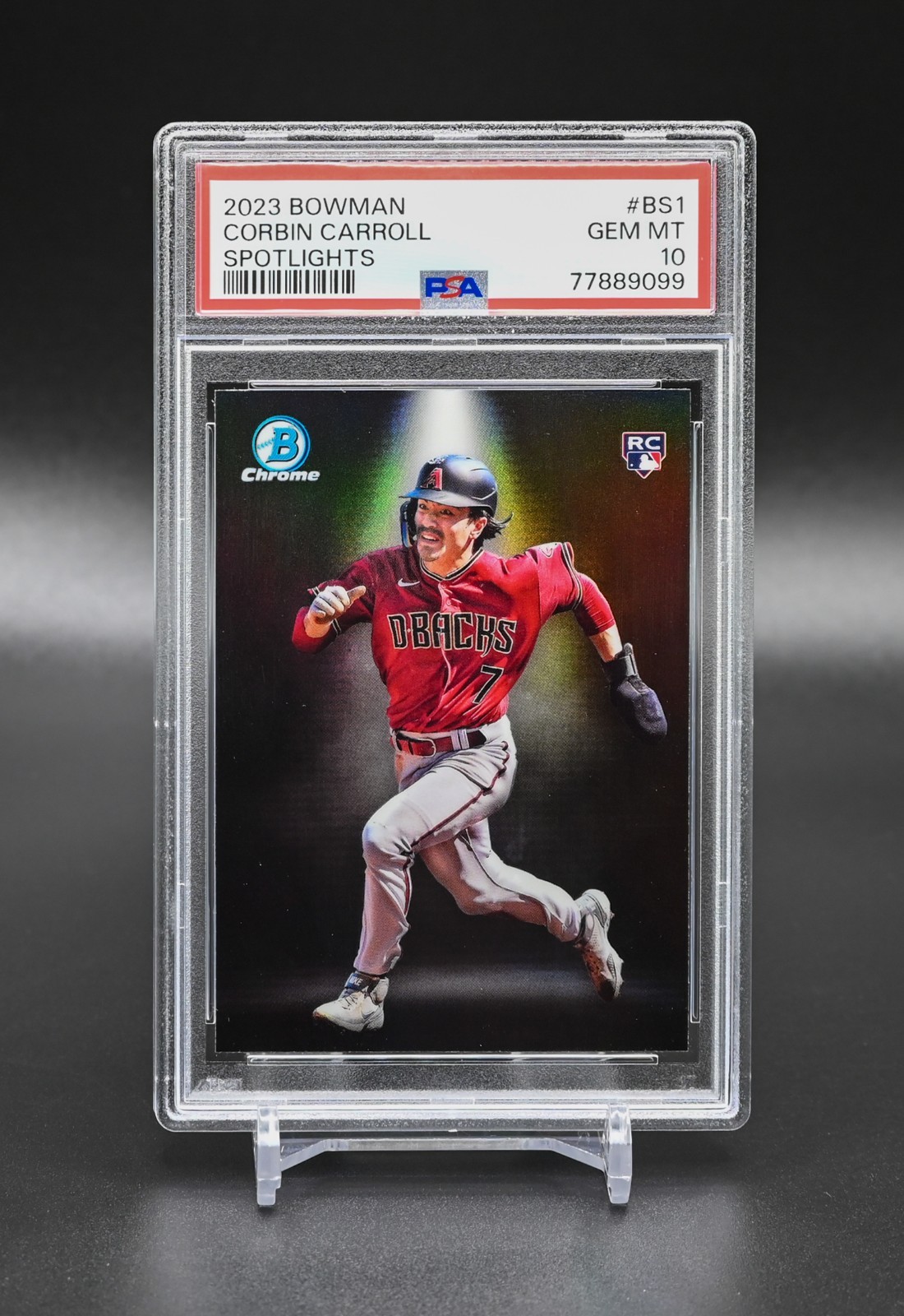 2023 Bowman Chrome Spotlights Corbin Carroll RC #BS-1 PSA 10 Diamondbacks view 2