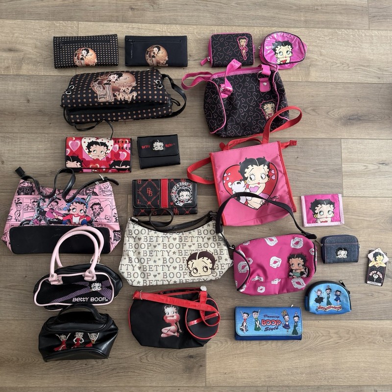 Vintage Betty Boop Purse & Wallet Lot of 20 Y2K Early 2000s Handbags 