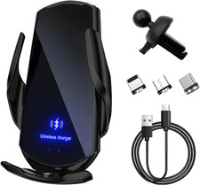 Wireless Car Charger Mount, Electric Induction 15W Fast Charging Bra