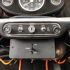 Classic Mini MK1 / MK2 Heater Faceplate - Carbon fiber Effect