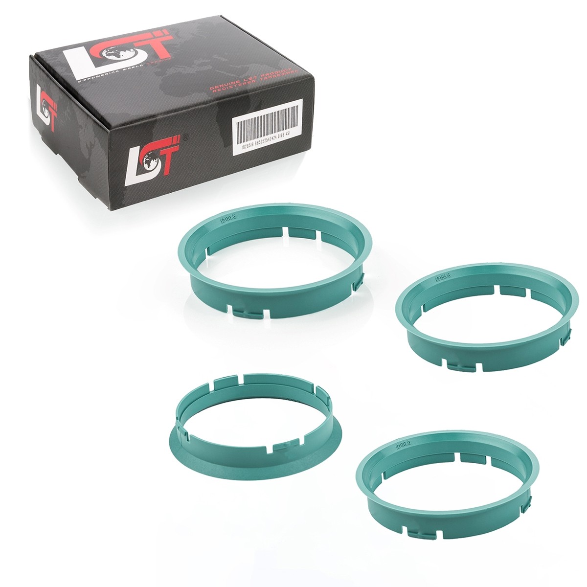 4x Distance Rings Centering Turquoise Alloy Wheels Ø 70,0 MM - 66,6 for Maybach