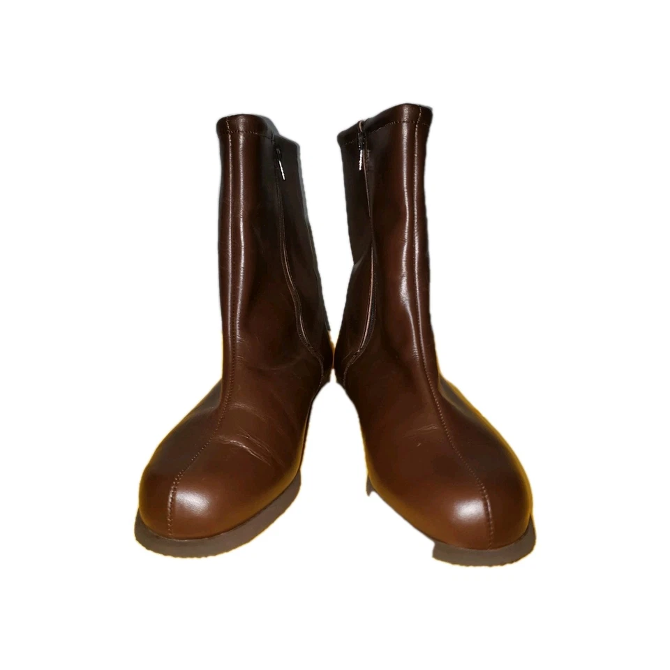 Nuevo de Lote Antiguo Talla 9wBoots De Colección Años 70 Hush Puppies Cremallera Lateral Imitación Sherpa Forrado Zapatos para Mujer Foto 2 de 4