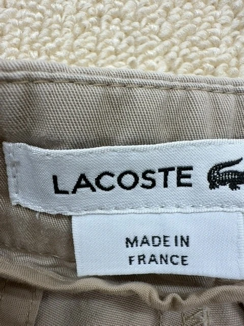Pantalon chino femme Lacoste slim fit taille 34x32 en beige vintage France - Photo 3/4