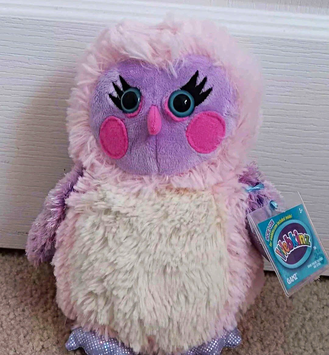 2014 RETiRED GANZ Webkinz Whooo LALA Owl Plush  Sealed Tag Code