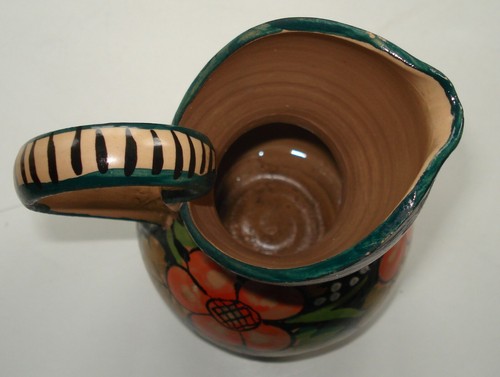 Vintage Pottery Wine Water Pitcher Carafe Hand Painted Made in Italy - Picture 3 of 7