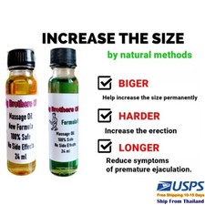B1 MEN ENLARGER GROWTH OIL BIGGER GROW LONGER HARDER THICKER MAN SIZE 24 ml X 2