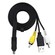 AV Audio VIDEO TV Cable USB Charger Cord For Pentax I-AVC7 I-AVC 7 Camera