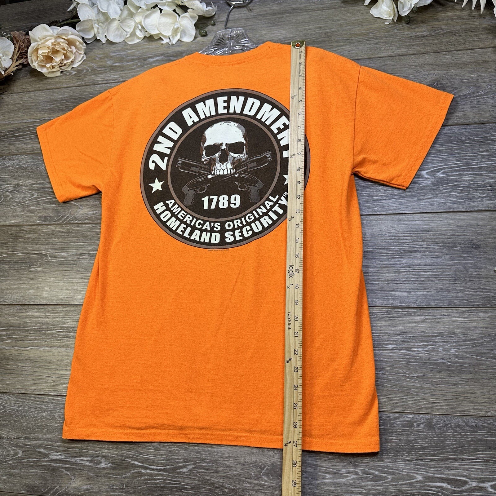 2nd Amendment TShirt Size Medium Orange Guns Amer… - image 13
