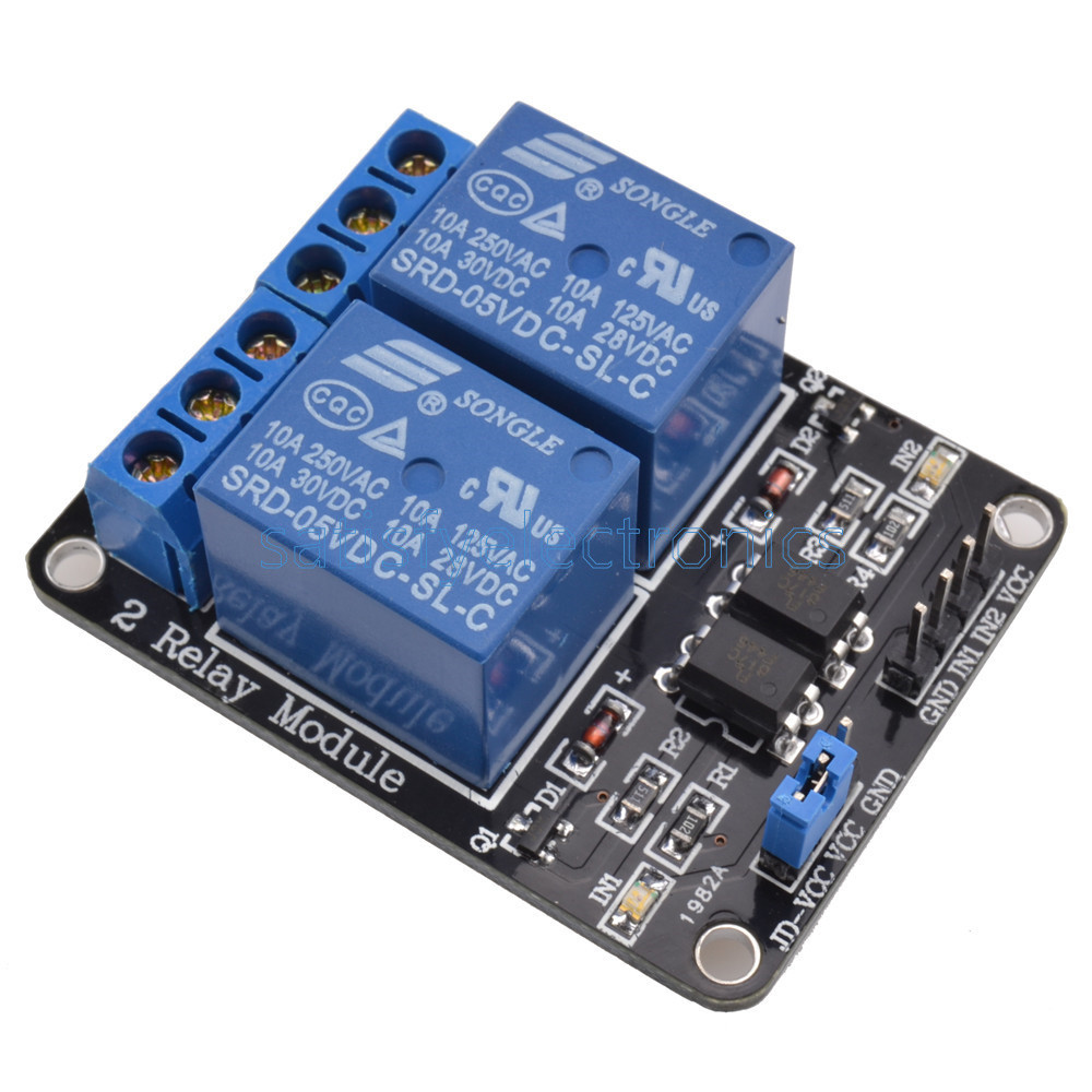 Esp32 Relay For PIC AVR DSP ARM 5V Two 2 Channel Relay Module With ...