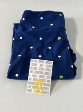 LuLaRoe OS Leggings St Patricks Day Shamrocks Polka Dots Unicorn New NWOT