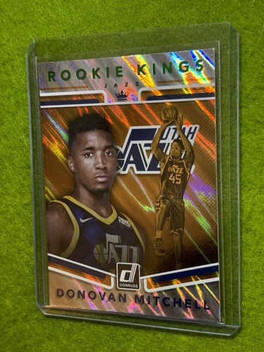 Tarjeta de novato Donovan Mitchell Flash Silver Prizm SSP 2017 Donruss ROOKIE KINGS RC - Imagen 8 de 24