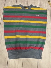 Vintage DeeCee Stipe Sleeveless Single Stitch Made In USA Men XL Retro