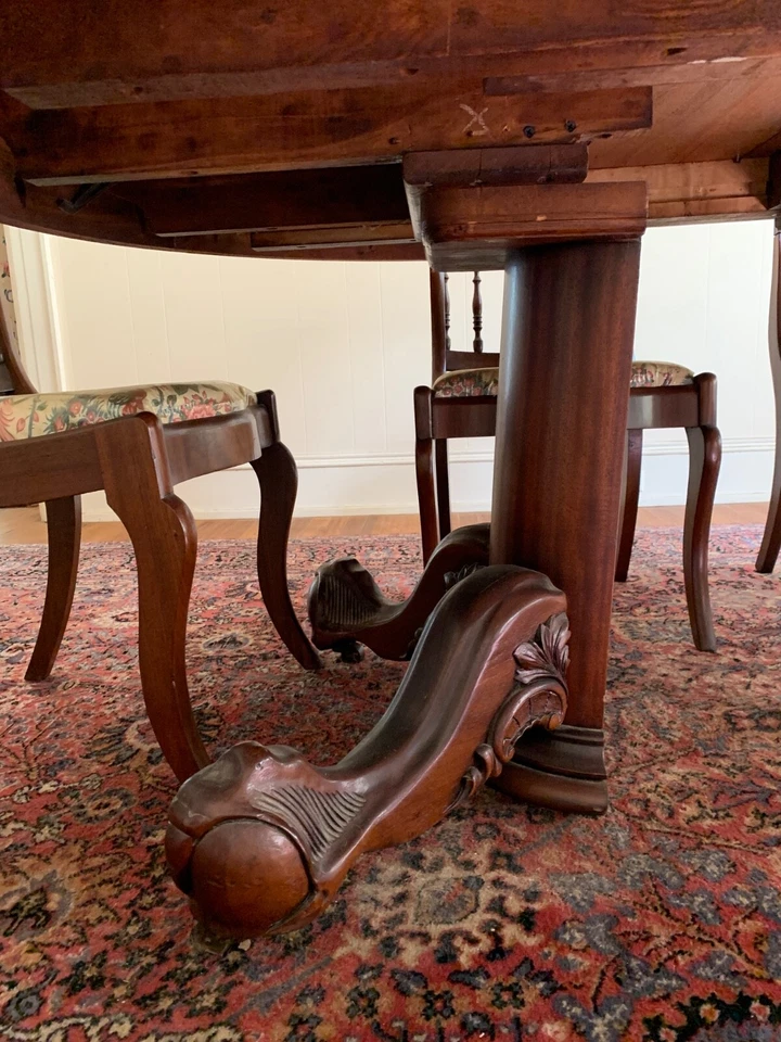 Muebles de comedor victorianos antiguos de caoba Foto 3 de 4