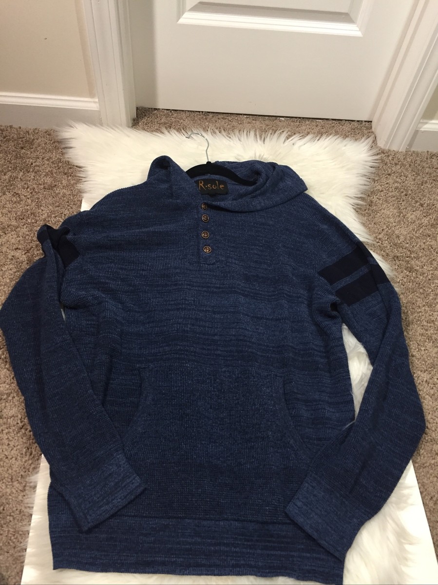 R-Sole Women's Blue Hoodie Long Sleeve M Sweater Pull Over | eBay