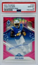 2021 Phoenix Josh Palmer #124 Autograph - Pink Rookie RC #38/50 PSA 10 Gem Mint