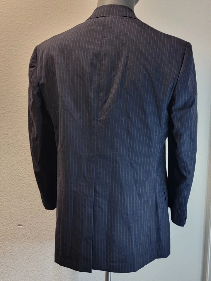 Blazer Abrigo Deportivo Chaqueta Oxxford Clothes Para Hombres Talla 42R Azul Marino Lana a Rayas Foto 4 de 4