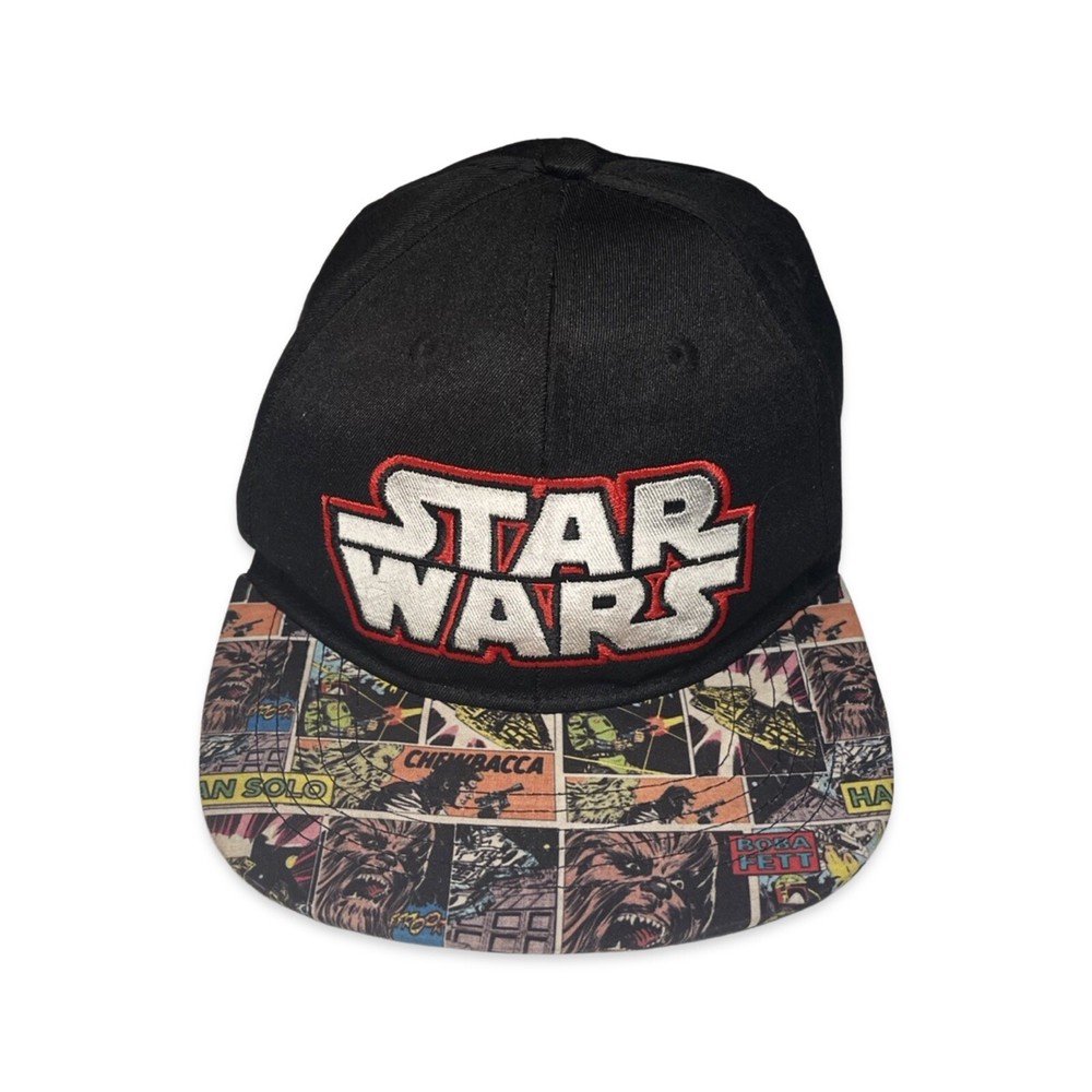 Star Wars logo comic Brim Baseball Hat adj snapback adj Youth