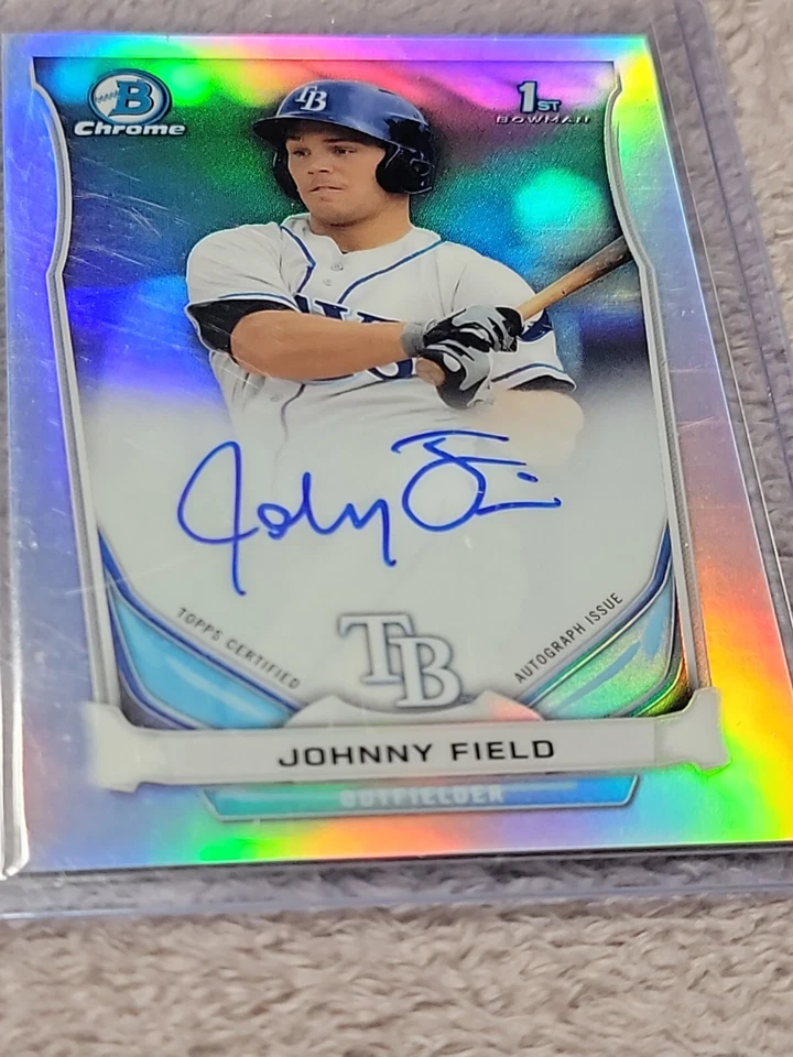 2014 Bowman Chrome Refractor Autograph #BCAP-JF Johnny Field No 461 of 500 - Image 3 of 4