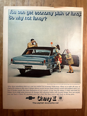 Original 1967 Chevrolet AD: You can get economy plain or fancy. So why not fancy