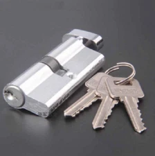 70mm Sliding Security Screen Home Door Lock Cylinder Thumb Turn Hardware + 3 Key