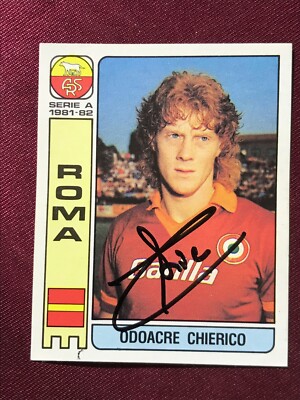 Autografo originale ODOACRE CHIERICO-AS Roma-Fig. Panini Calciatori