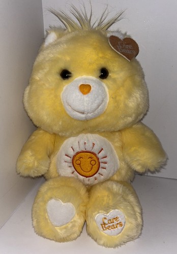 Vintage Gund Care Bear Yellow Sunshine Bear Plush With Tag HTF