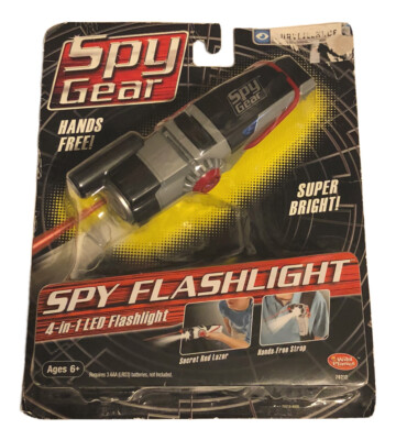 Spy Gear Flashlight Hands-Free Secret Red Lazer 2008 Wild Planet NEW