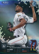 2019 Bowman Chrome Scouts Top 100 #BTP-72 Sandy Alcantara Miami Marlins Baseball